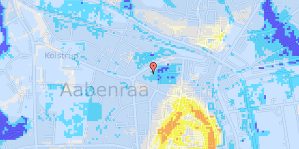 Ekstrem regn på Jernbanegade 39, 1. th