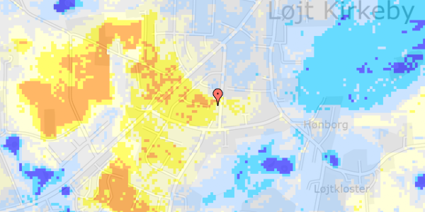 Ekstrem regn på Løjt Vestervang 21