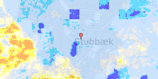 Ekstrem regn på Stubbæk Bygade 16