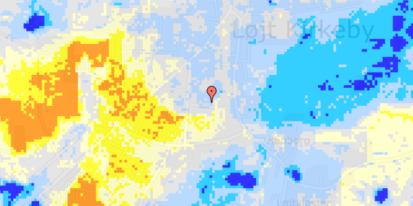 Ekstrem regn på Vesterballevej 8