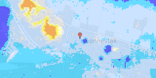 Ekstrem regn på Houstrupvej 144