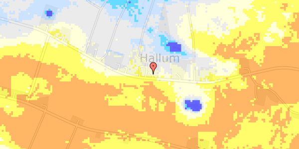 Ekstrem regn på Neder Hallumvej 121