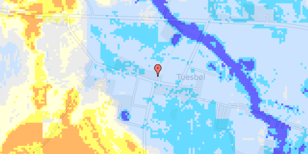 Ekstrem regn på Tuesbøl Byvej 2