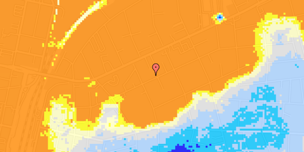 Ekstrem regn på Ewalds Alle 50