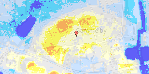 Ekstrem regn på Ingemanns Alle 73