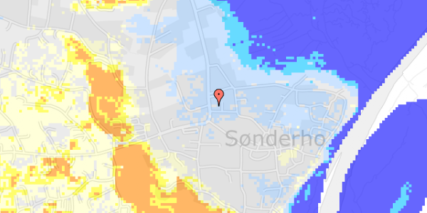 Ekstrem regn på Landevejen 41, st. mf