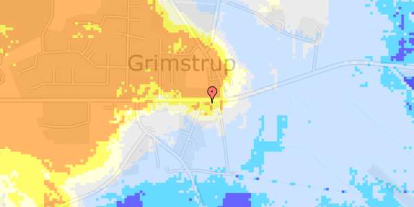 Ekstrem regn på Grimstrup Hovedvej 7