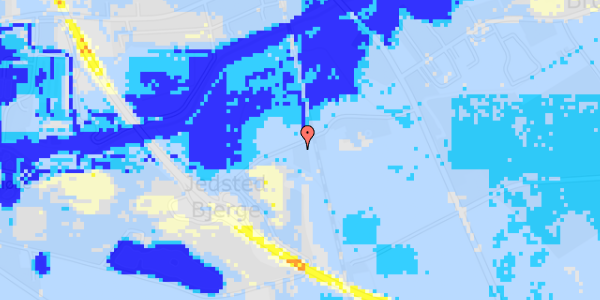 Ekstrem regn på Jedsted Bjerge Vej 63