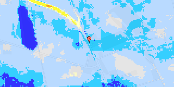 Ekstrem regn på Varde Hovedvej 45