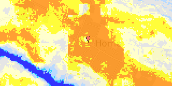 Ekstrem regn på Hornelund 2C