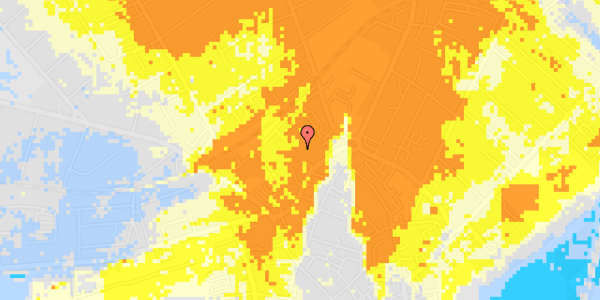 Ekstrem regn på Markedspladsen 9, 1. th