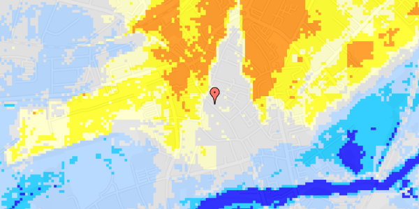 Ekstrem regn på Vestergade 15A, 1. tv