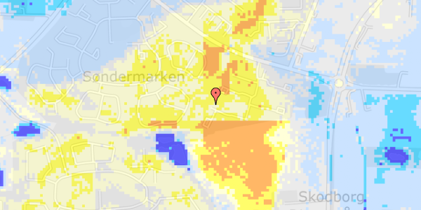 Ekstrem regn på Ellestrup 56