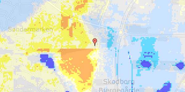 Ekstrem regn på Ellestrup 65