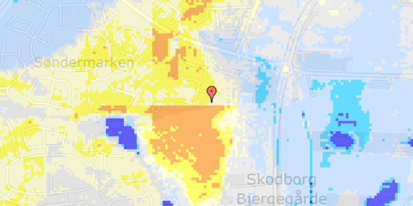 Ekstrem regn på Ellestrup 69