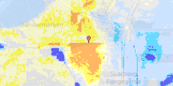 Ekstrem regn på Ellestrup 82