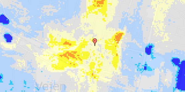 Ekstrem regn på Rådhuspassagen 12