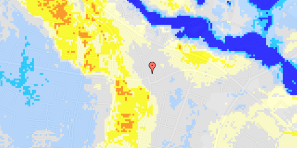 Ekstrem regn på Skolegade 2, 1. th