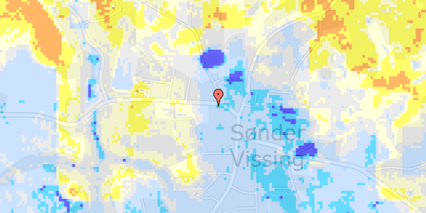 Ekstrem regn på Sdr. Vissingvej 5