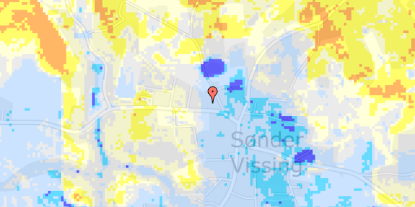 Ekstrem regn på Sdr. Vissingvej 16