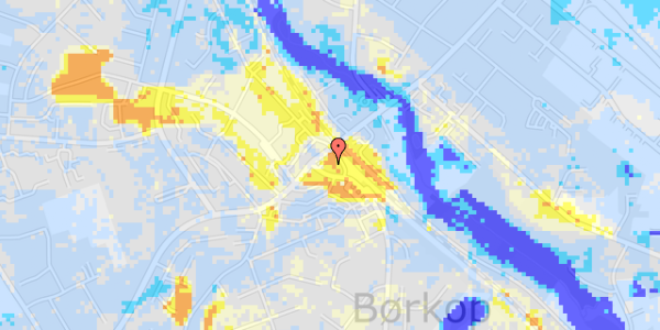 Ekstrem regn på Jernbanegade 8B, 1. th