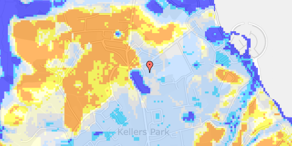 Ekstrem regn på Møllegårdsvej 2A