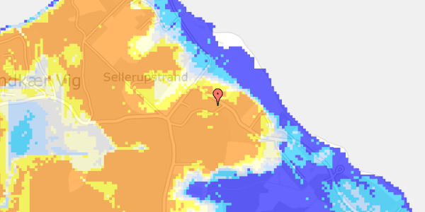 Ekstrem regn på Sellerup Strandvej 77