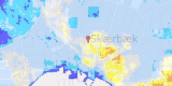 Ekstrem regn på Skærbæk Møllevej 1