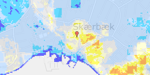 Ekstrem regn på Skærbæk Møllevej 17