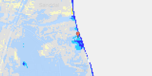 Ekstrem regn på Strandkrogen 8