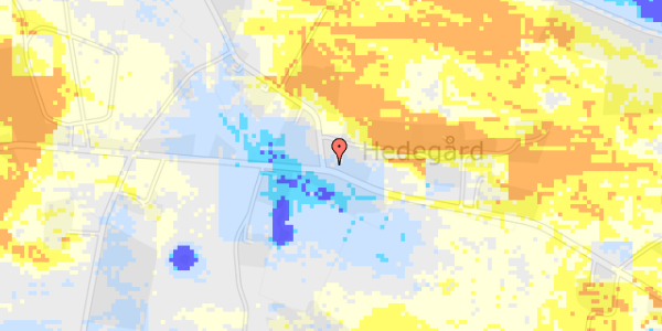 Ekstrem regn på Hedegårdvej 50A