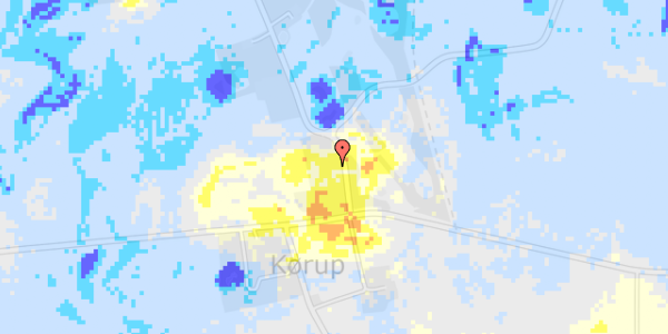 Ekstrem regn på Bisgårdsvej 20