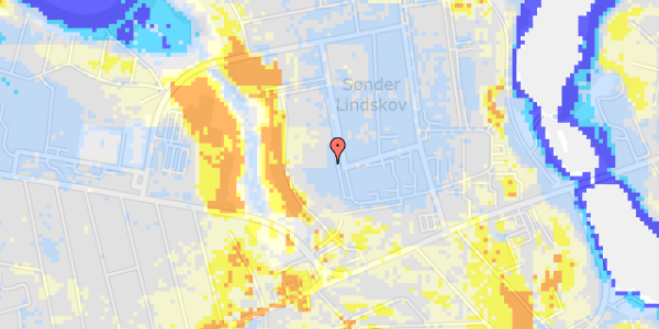 Ekstrem regn på Hybenvej 11, 1. th