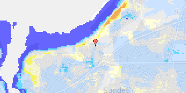 Ekstrem regn på Sundgårdsvej 39