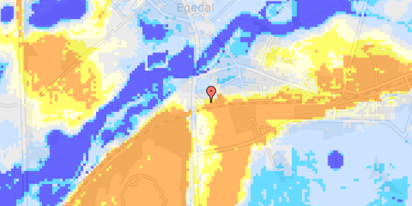 Ekstrem regn på Egebjergvej 102