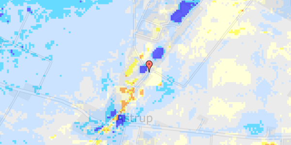 Ekstrem regn på Houmarksvej 13