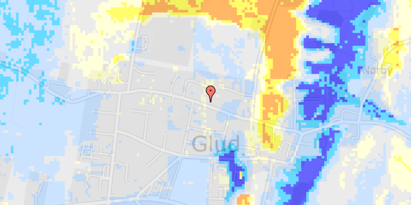 Ekstrem regn på Glud Kirkevej 14