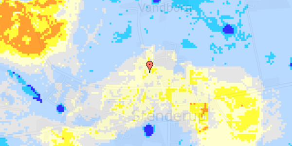 Ekstrem regn på Larsens Plads 6