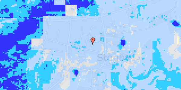 Ekstrem regn på Stouby Møllevej 12B