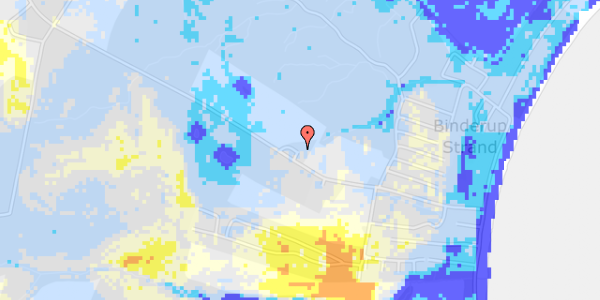 Ekstrem regn på Binderup Strandvej 77