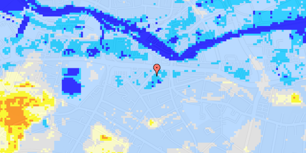 Ekstrem regn på Fredensgade 20, kl. 