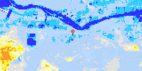 Ekstrem regn på Fredensgade 26, st. tv