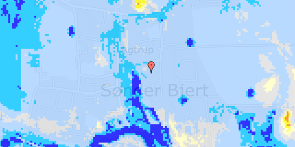 Ekstrem regn på Solkær 30