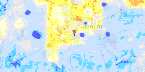 Ekstrem regn på Honumvej 34