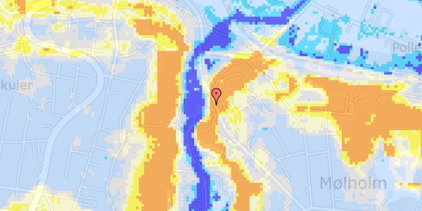 Ekstrem regn på Fredericiavej 8, kl. 5