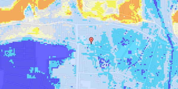 Ekstrem regn på Haraldsgade 25, 3. th