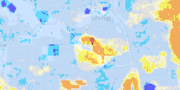 Ekstrem regn på Høgsholtvej 34