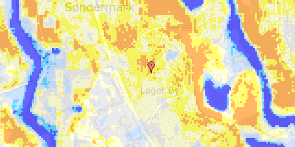 Ekstrem regn på Løget Center 77A, st. mf