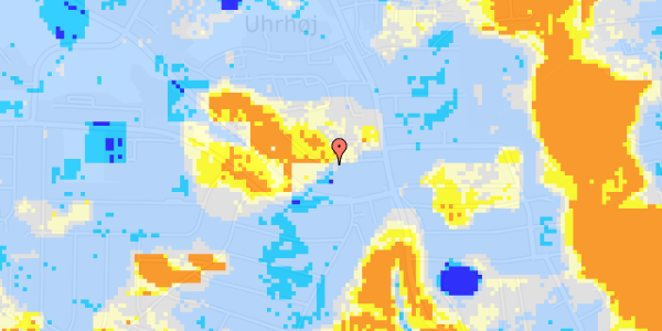 Ekstrem regn på Petershøjvej 11