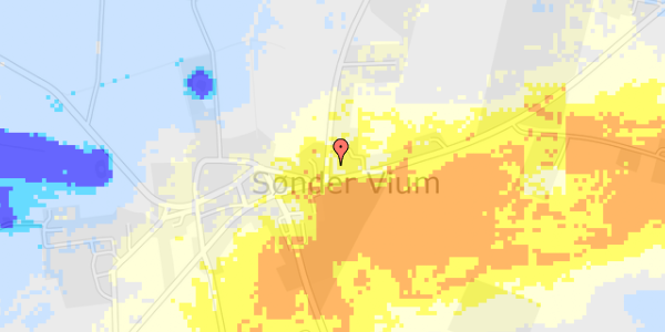 Ekstrem regn på Møllegårdsvej 2